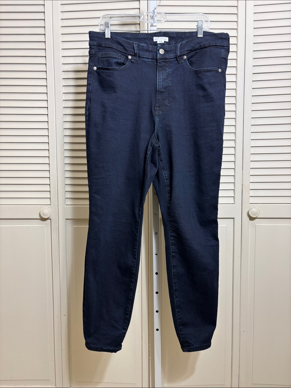 Good American Always Fits Good Waist Skinny Jeans with Indigo Wash Sizes 14 - 18